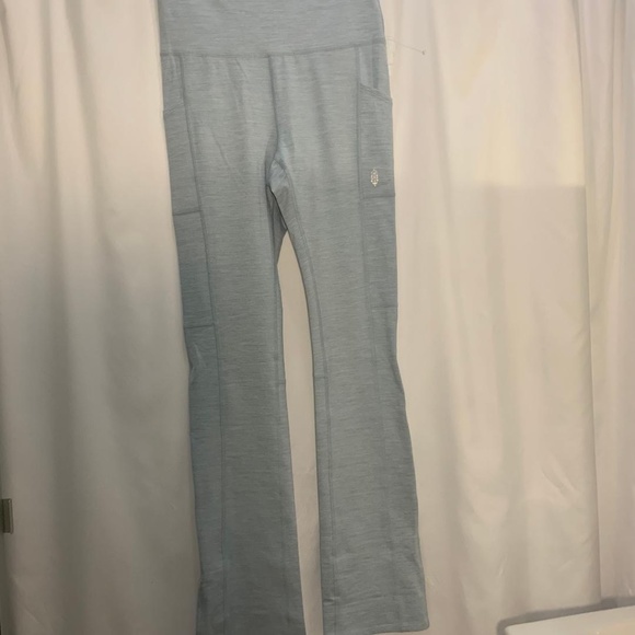 NWOT Zen Again Heather Flares By FP Movements Heather Blue Pearl small - Picture 4 of 11